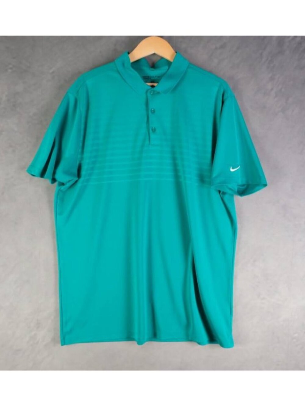 Nike Shirt Men's XL Teal Dri Fit Victory Golf Polo Athletic Extra Large Stretch